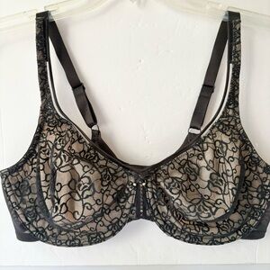 🎁5/$25 Lunaire Black Floral Lace Seamless Bra